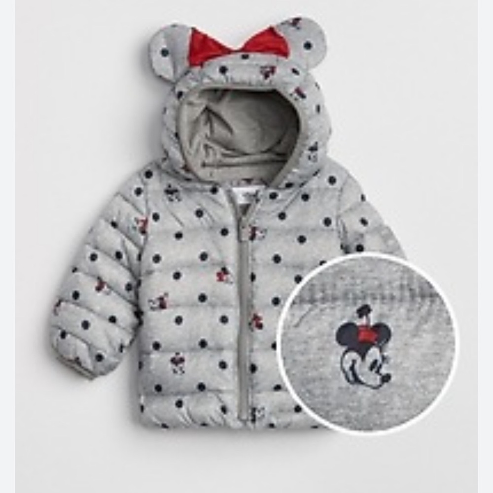 Baby Gap Disney Minnie Mouse puffer jacket 6-12 months